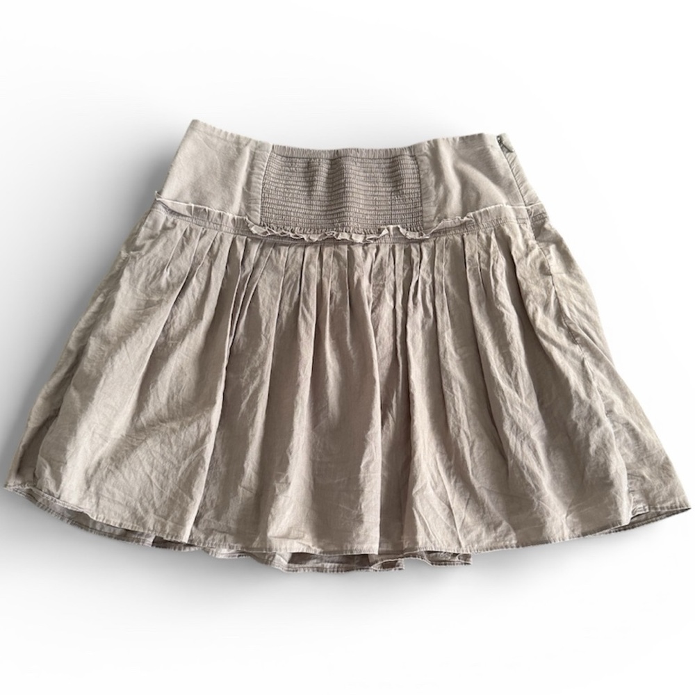 Banana Republic Cotton Mini A-Line Skirt - gray purple